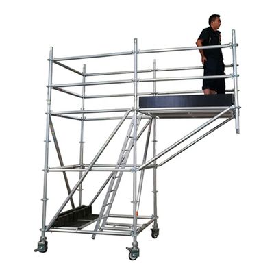 良い価格 50.8mm 直径 吊り柱 アルミ製 脚手塔 移動式 リングロック 脚手台 オンライン