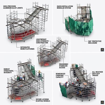 良い価格 イベントステージ rigging アルミニウム足場タワー マットブラック 非反射 Tスロットチャンネル ケーブル管理 オンライン